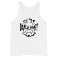 World Famous Drunken Monkey Tank Top front view - Prague party apparel