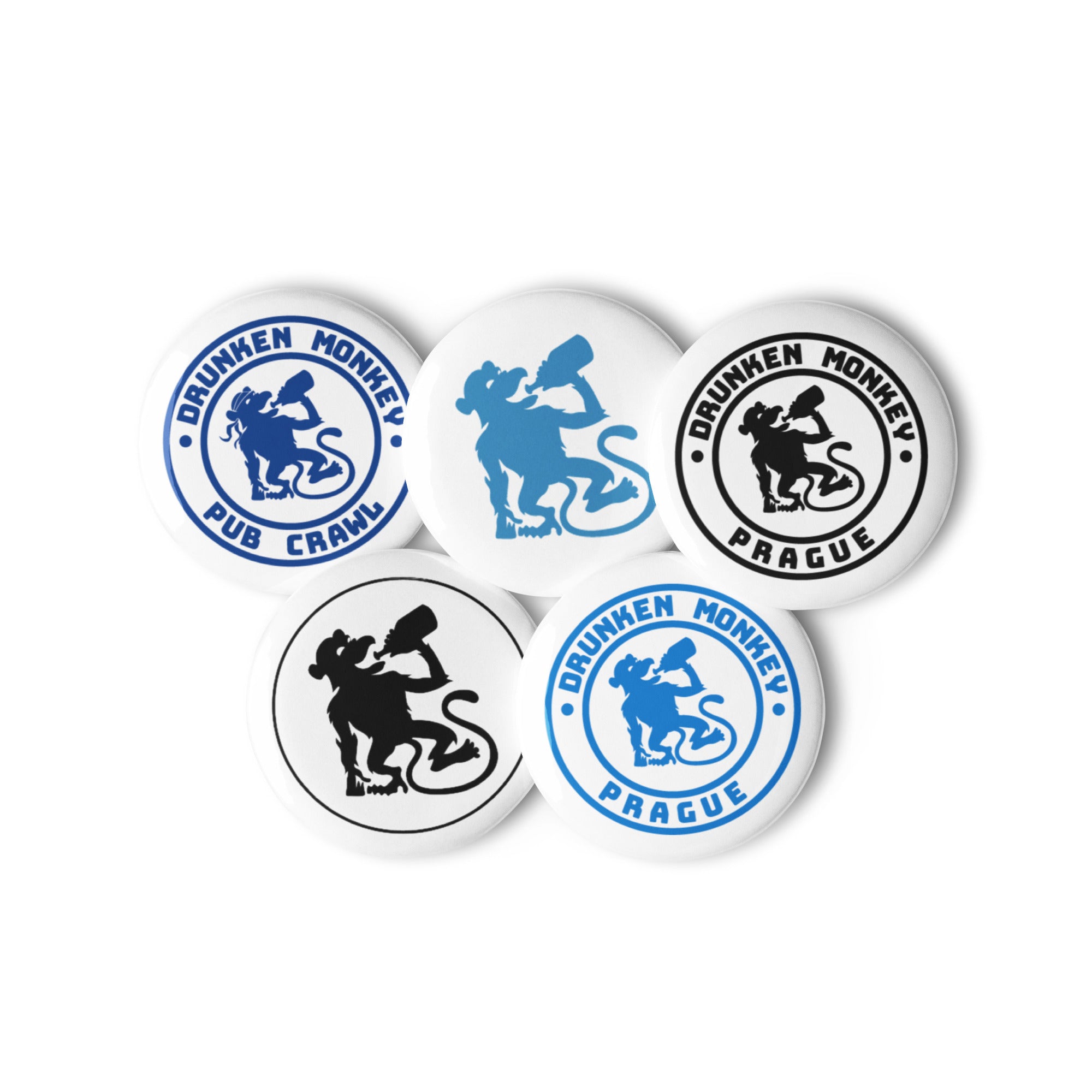 Drunken Monkey Set of 5 Pins