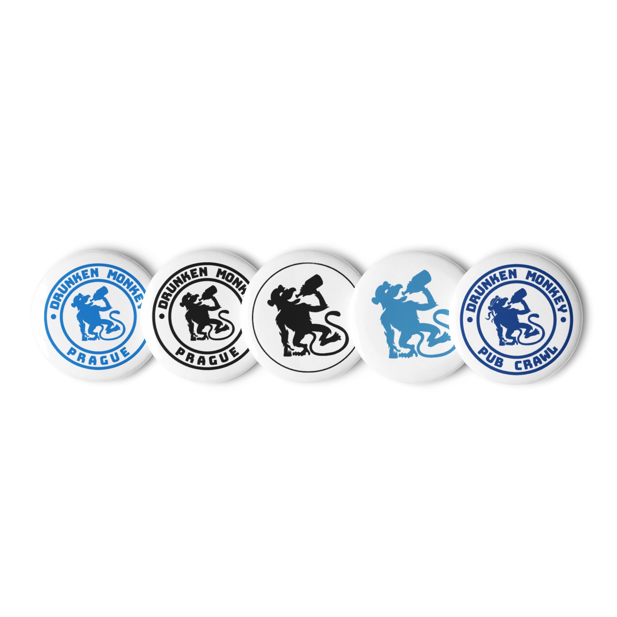 Drunken Monkey Set of 5 Pins