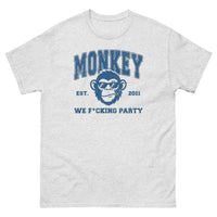 Monkey We F*cking Party Tee front view - Drunken Monkey Prague merch