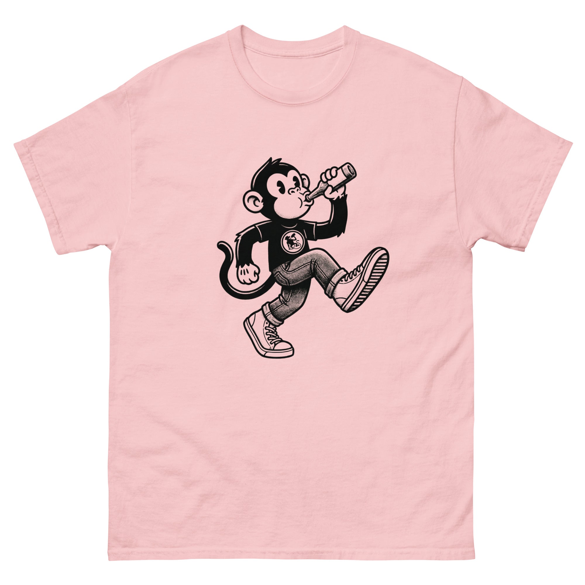 Drunken Monkey Walk of Fame Tee left side - Prague pub crawl merch