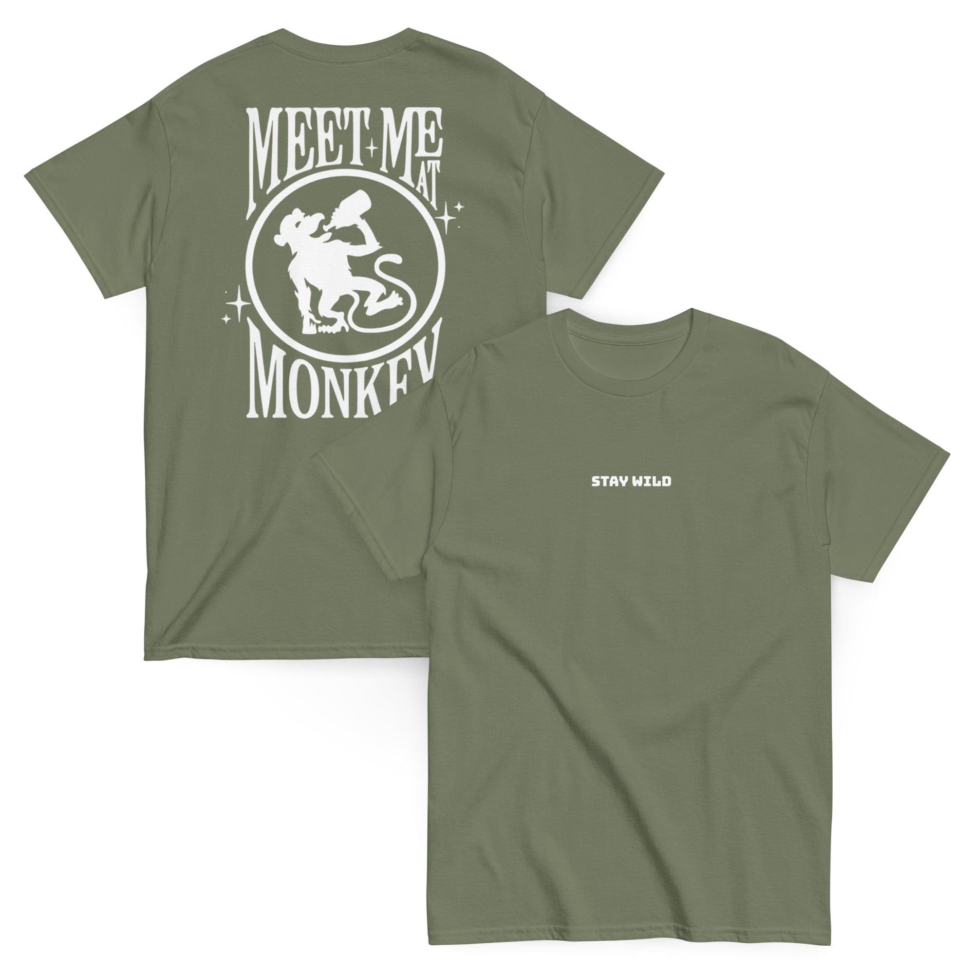 Drunken Monkey Stay Wild Tee lifestyle view - Prague party t-shirt