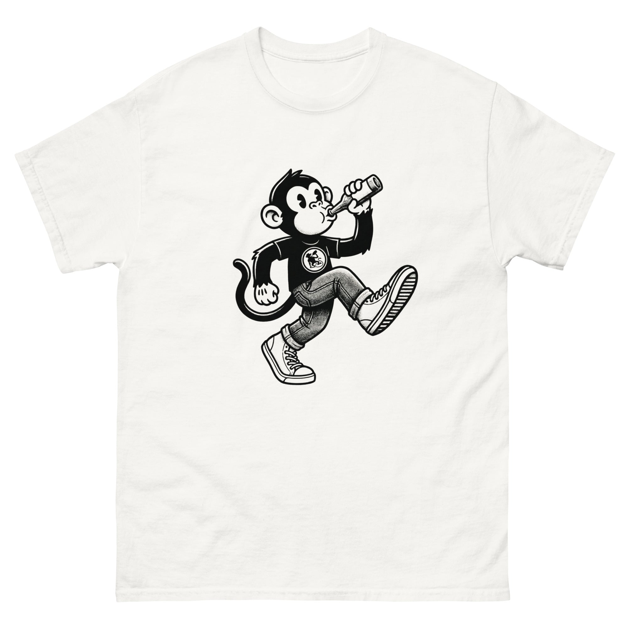 Drunken Monkey Walk of Fame Tee close-up - Prague pub crawl merch