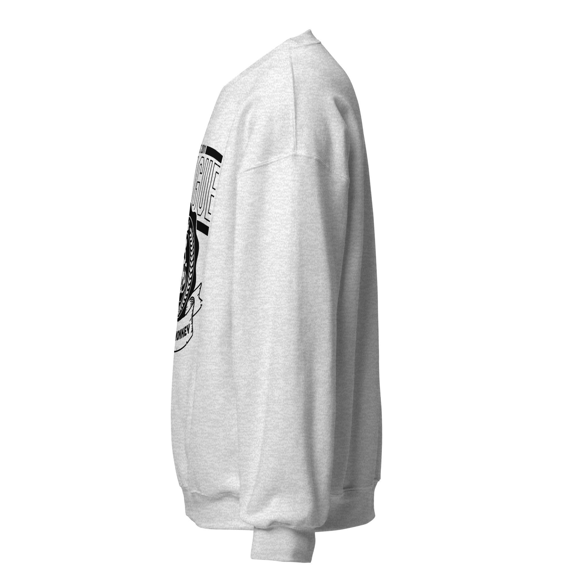 Prague Athletic Dept Drunken Monkey Sweatshirt side view - Prague merch
