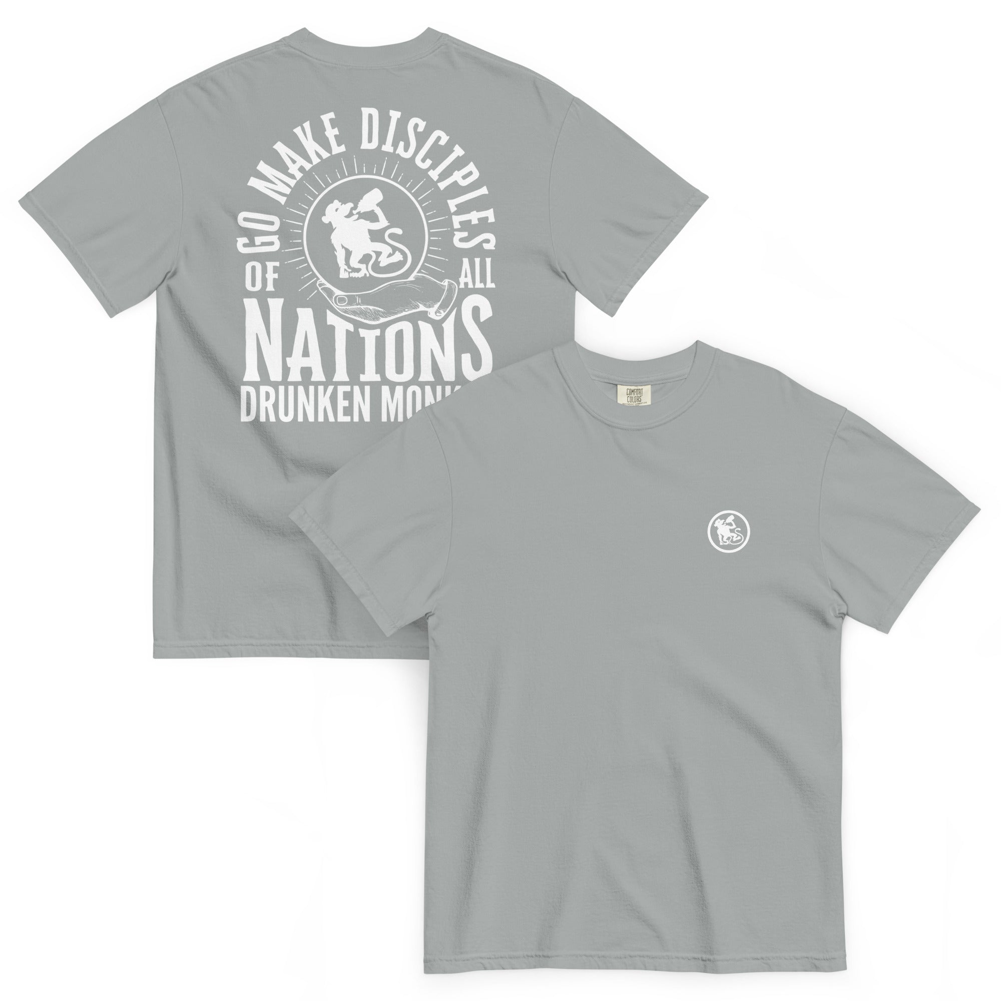 Disciples of All Nations Drunken Monkey Tee side view - Prague merch