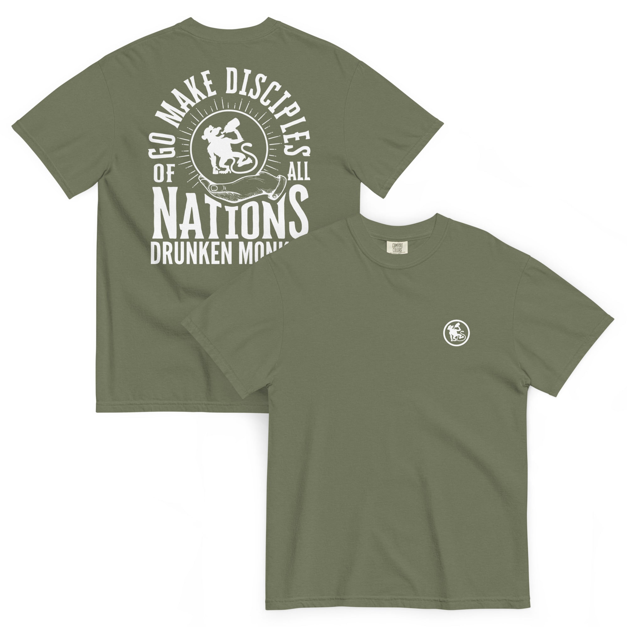 Disciples of All Nations Drunken Monkey Tee detail view - Prague merch