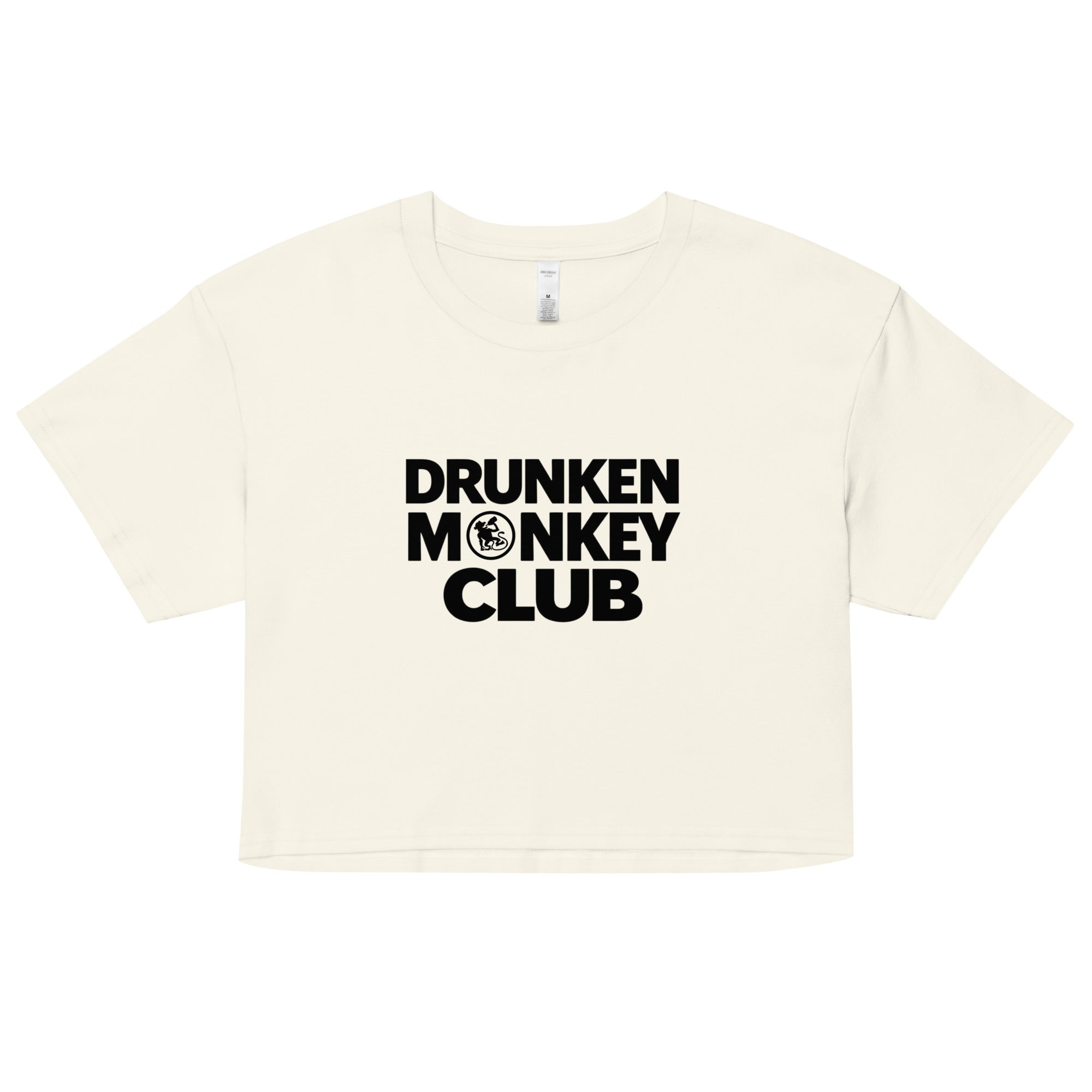 Drunken Monkey Club Crop Top left side view - Prague party women's apparel
